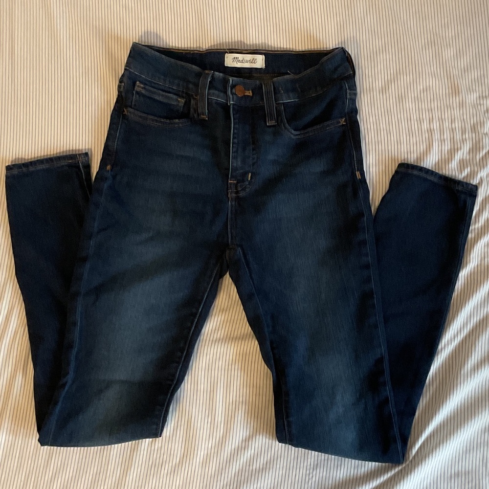 Madewell Dark Blue Women's 9” High-Rise Skinny Jeans